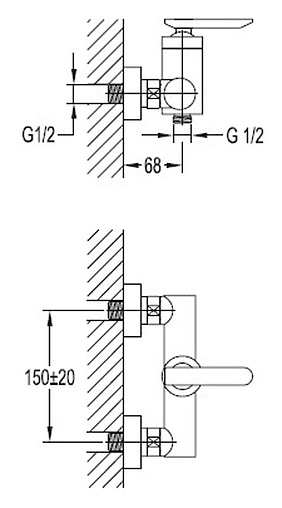 Смеситель для душа Cezares Siesta хром SIESTA-D-01