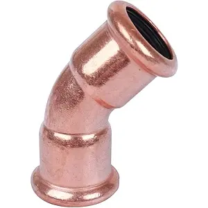 Отвод пресс двухраструбный 18мм угол 45° Sanha 6041 1604122, 4