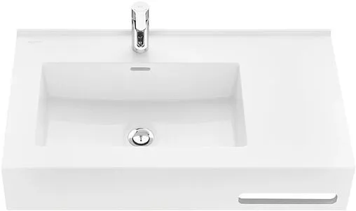 Раковина Aquaton Квадро Про 80 L с полотенцедержателем белый 1A734431QA01L