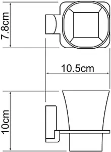 Стакан Wasserkraft Leine хром 5028 Стакан Wasserkraft Leine хром 5028, 3