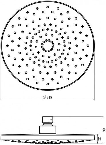 Лейка верхнего душа Swedbe Calypso хром 5047