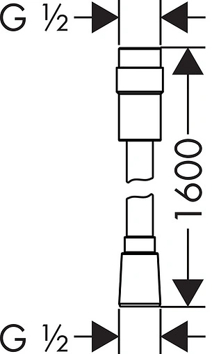 Шланг для душа Hansgrohe Isiflex с регулировкой напора 160см хром 28248000