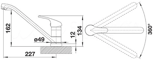 Смеситель для кухни для установки перед окном Blanco Daras-F хром 521751