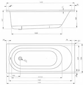 Ванна акриловая Vagnerplast Kasandra 165x70 VPBA165KAS2X-04 Ванна акриловая Vagnerplast Kasandra 165x70 VPBA165KAS2X-04, 2