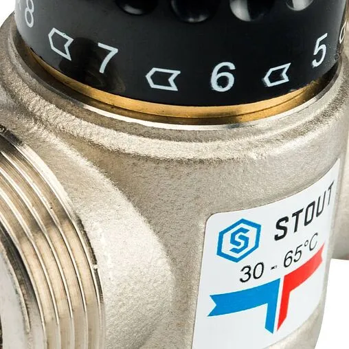 Трехходовой термостатический смесительный клапан 1¼&quot; +30...+65°С Kvs 3.5 Stout SVM-0025-356532