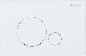 Комплект 5 в 1 BelBagno Uno BB3105CHR/SC/BB002-80/BB014-SR-BIANCO с кнопкой белый глянцевый Комплект 5 в 1 BelBagno Uno BB3105CHR/SC/BB002-80/BB014-SR-BIANCO с кнопкой белый глянцевый, 4