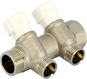 Коллектор регулирующий проходной 2 отвода ¾&quot;в/н x ½&quot;к Uni-fitt 400N3220, 1