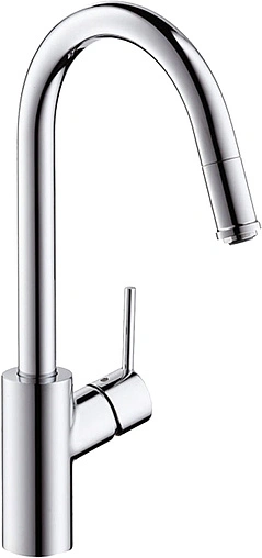 Смеситель для кухни с выдвижным изливом для установки перед окном Hansgrohe Talis M52 260 1jet хром 14872000