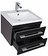 Тумба-умывальник подвесная Aquanet Нота 58 чёрный 00171486+00204117