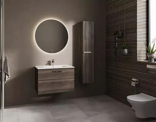 Тумба-умывальник подвесная Roca Victoria 80 городской дуб A857470402+32799C000