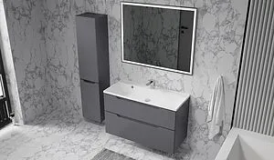 Тумба под умывальник подвесная Raval Wector 100 антрацит Wct.01.100/P/A/MD, 5