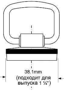 Пробка Mc Alpine хром CP1H, 2