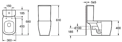 Чаша унитаза BelBagno Prado белый BB10150CP