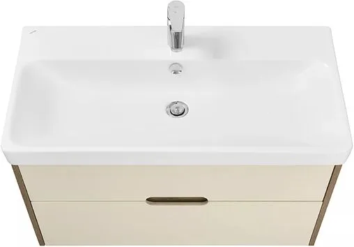 Тумба-умывальник подвесная Aquaton Оливия 90 бежевый/дуб веллингтон 1A2544K0OLVG0 Тумба-умывальник подвесная Aquaton Оливия 90 бежевый/дуб веллингтон 1A2544K0OLVG0