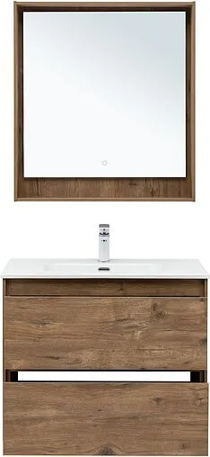 Тумба под умывальник подвесная Aquanet Милан 80 дуб рустикальный 00336379