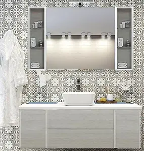 Тумба-умывальник подвесная Aquaton Брук 120 (20+80+20) дуб латте/белый, 2