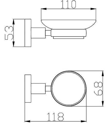 Мыльница Rav Slezak Colorado хром COA0300