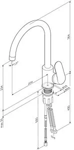 Смеситель для кухни с подключением к фильтру Am.Pm Like хром F8007700, 2