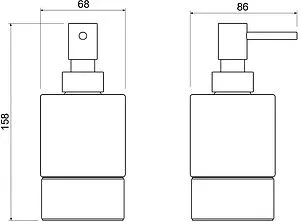 Дозатор для жидкого мыла Aquatek Лира чёрный матовый AQ4429MB Дозатор для жидкого мыла Aquatek Лира чёрный матовый AQ4429MB, 2