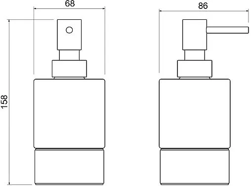Дозатор для жидкого мыла Aquatek Лира чёрный матовый AQ4429MB