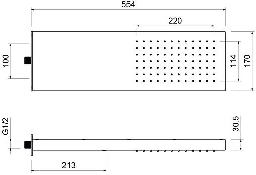 Лейка верхнего душа Aquatek хром AQ2084CR