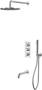 Душевая система с термостатом для ванны WHITECROSS Y chrome хром YSET11CR Душевая система с термостатом для ванны WHITECROSS Y chrome хром YSET11CR, 1