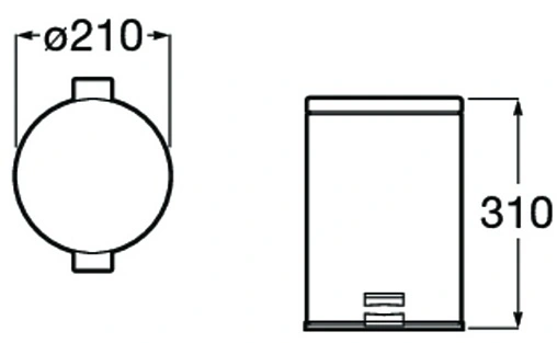 Ведро для мусора Roca Public сатин 817414002