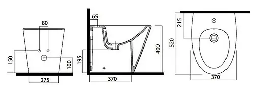 Биде напольное Am.Pm Admire белый C103111WH