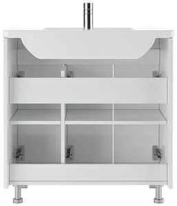 Тумба-умывальник напольный Айсберг Мечта 80 белый DM2325T+1WH302251, 5