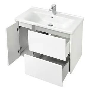 Тумба-умывальник подвесная Aquaton Стоун 80 белый 1A2282K1SX010, 4