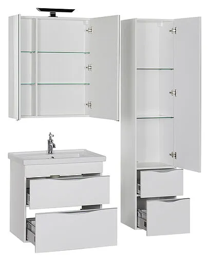 Шкаф-зеркало Aquanet Эвора 70 R белый 00184305