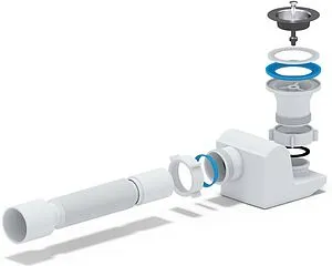 Сифон для душевого поддона Ани Пласт Бриг хром E615, 3