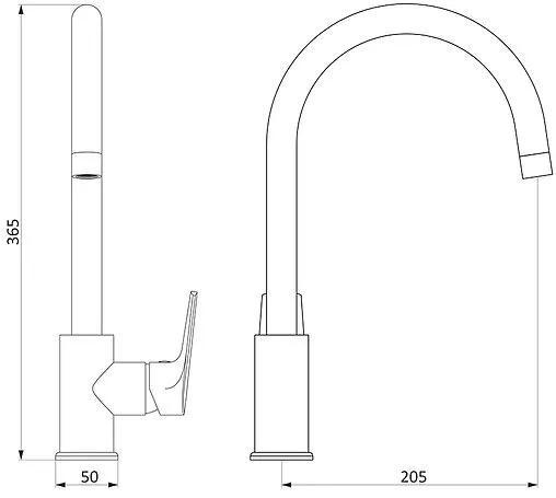 Смеситель для кухни Damixa Origin Balance белый/хром 790730000