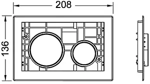Клавиша смыва для унитаза TECEloop Modular кнопки/хром матовый, стекло на выбор, 2