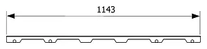 Решетка для лотка 1143мм TECEdrainline Steel II 601283, 3