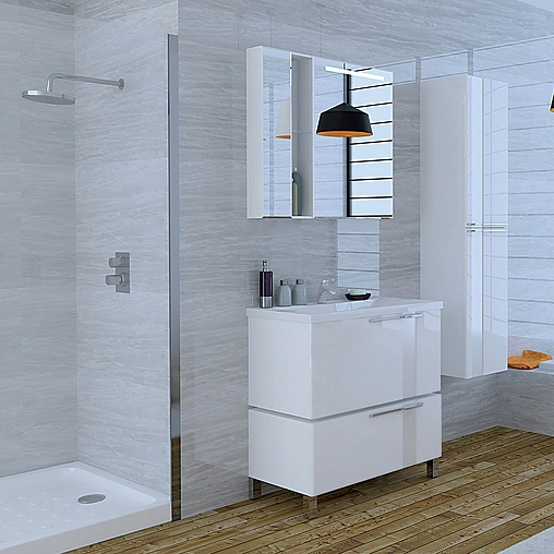 Тумба под умывальник подвесная Aquaton Марко 80 белый 1A181001MO010