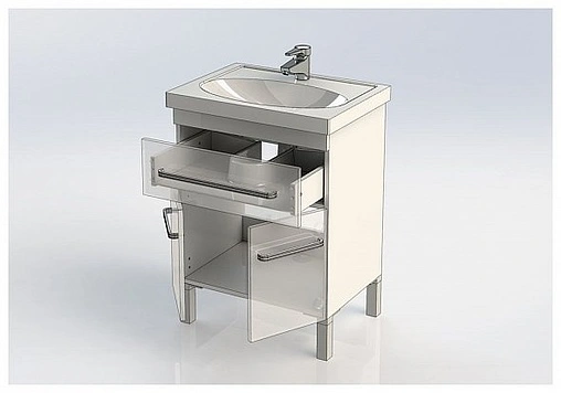 Тумба под умывальник напольная Aquanet Сиена 60 белый 00186363
