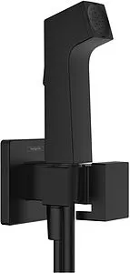 Гигиенический душ с запорным вентилем Hansgrohe Bidette чёрный матовый 29231670, 1