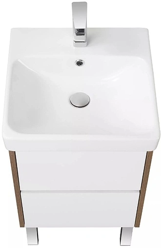 Тумба-умывальник Aquaton Сканди 45 белый/дуб рустикальный 1A2516K0SDZ90