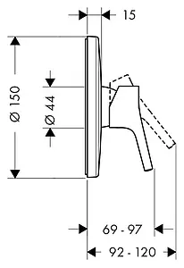 Смеситель для душа скрытого монтажа Hansgrohe Talis S хром 72605000, 2