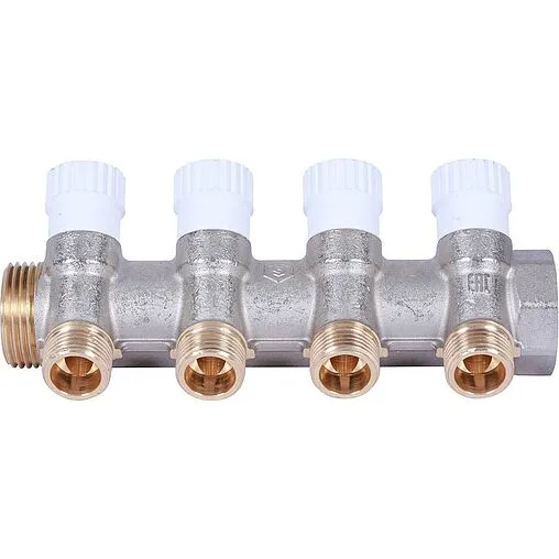 Коллектор регулирующий проходной 4 отвода 1"в/н x ½"н Stout SMB 6852 011204 Коллектор регулирующий проходной 4 отвода 1"в/н x ½"н Stout SMB 6852 011204