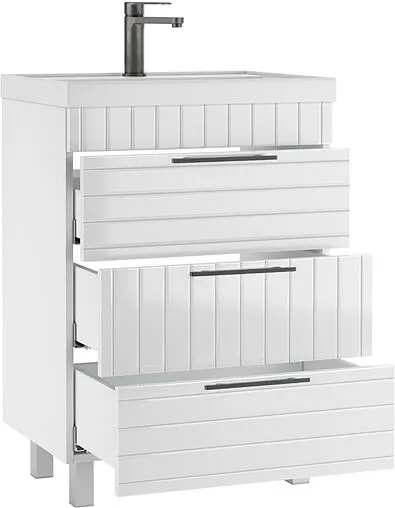 Тумба-умывальник напольный Домино Topaz 60 белый DT6401T+4670142930044