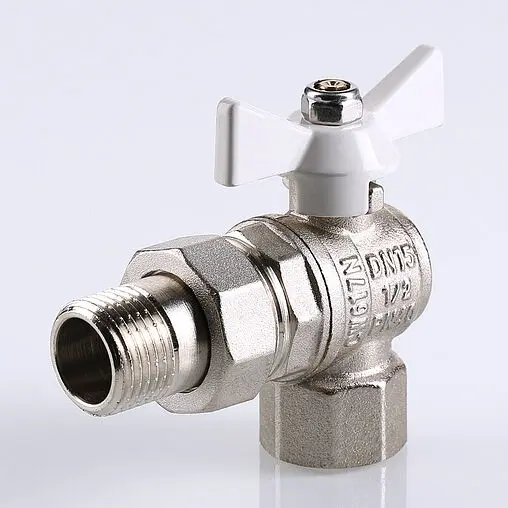 Кран шаровый с американкой угловой ¾&quot;в x ¾&quot;н Valtec Base VT.228.NW.05