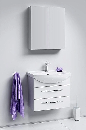 Шкаф-зеркало Aqwella MC 60 белый МС.04.06