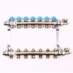 Группа коллекторная без расходомеров 7 отводов 1"н/н x ¾"ек Uni-fitt 456W4307 Группа коллекторная без расходомеров 7 отводов 1"н/н x ¾"ек Uni-fitt 456W4307, 1