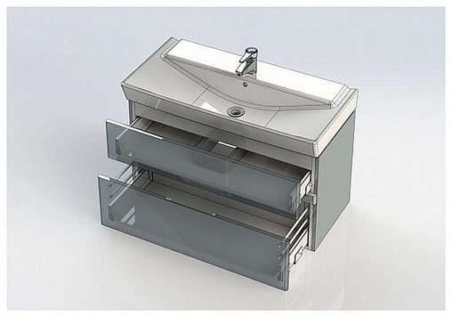 Тумба-умывальник Aquanet Виго 100 белый 00183403+00168784