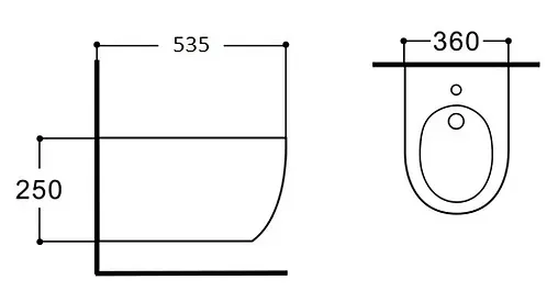 Биде подвесное Aquatek Европа New белый AQ1006-00