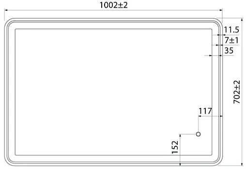 Зеркало с подсветкой IDDIS Cloud 100 с подогревом чёрный CLO1000i98