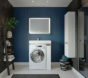 Тумба-умывальник напольная над стиральной машиной Aquaton Лондри 80 белый 1A2361K0LH010, 5