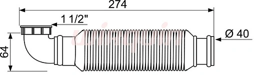 Сверхкомпактный сифон для мойки Wirquin SENZO 31160002 Сверхкомпактный сифон для мойки Wirquin SENZO 31160002